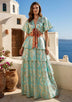 ibBan Lurex Skirt & Blouse Set with Hand Embroidery | Luxury Resort - Lurex Skirt Blouse