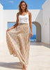 ibBan Hand Embroidered Printed Cotton  Skirt | Women's Resort Wear Skirt - Helen
