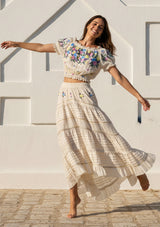Vestido largo de algodón para mujer - Sama