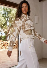 ibBan Hand Embroidered Canvas Jacket | Women's Luxury Fashion - Love Jacket
