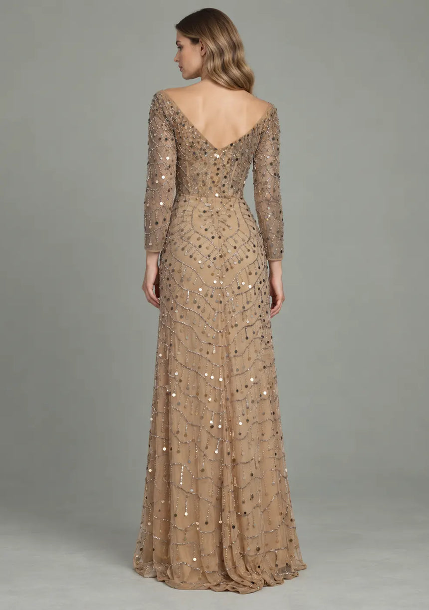 ibBan Women’s Party Long Dress with Hand Embroidery -Sobia