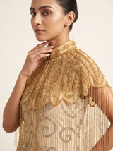 ibBan Embellished Beaded Net Neck Cape - Jauri