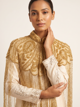 ibBan Embellished Beaded Net Neck Cape - Jauri