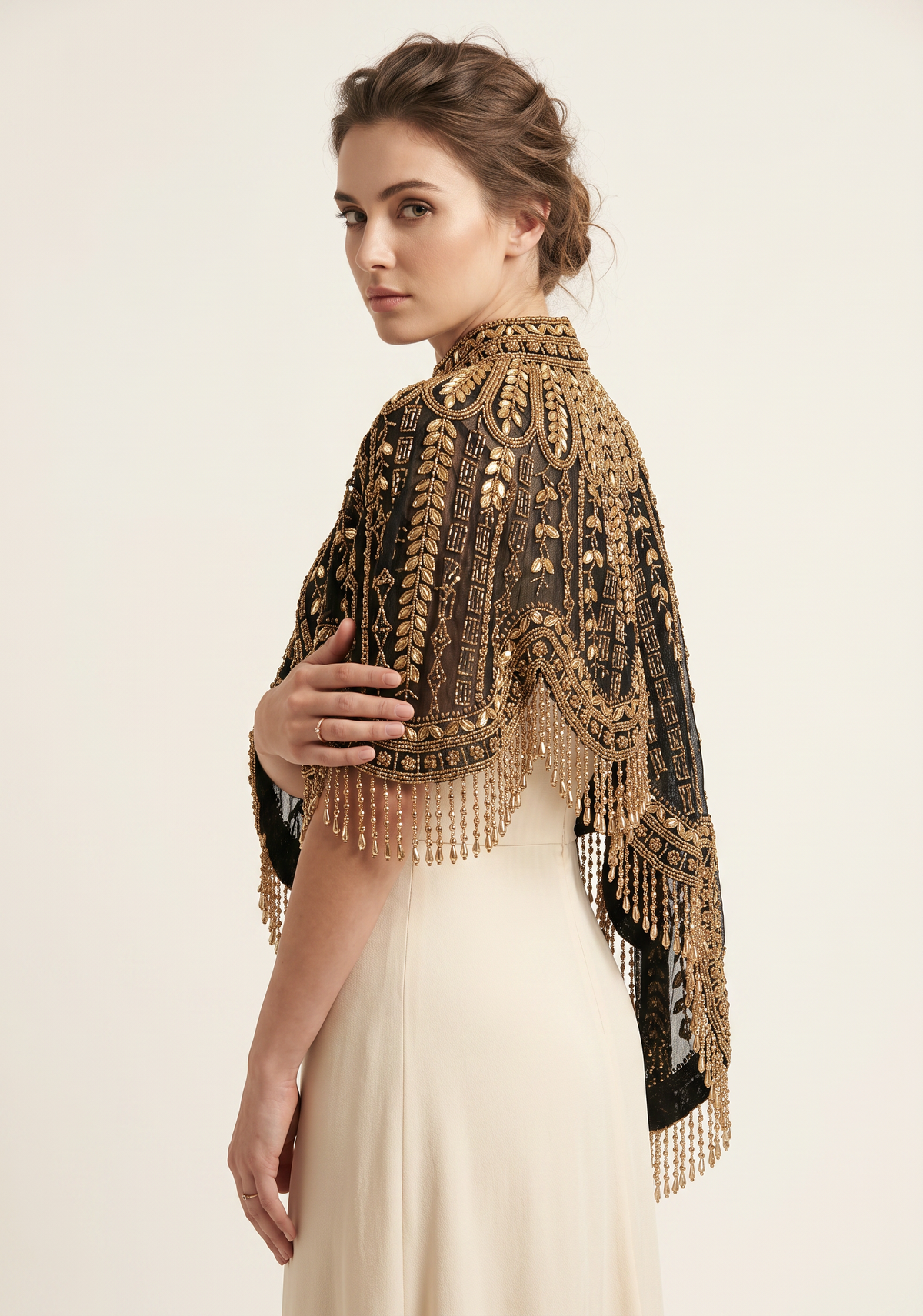 ibBan Embellished Net Beaded Neckwear - Ela