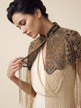 ibBan Embellished Beaded Net Neck Cape - Jauri