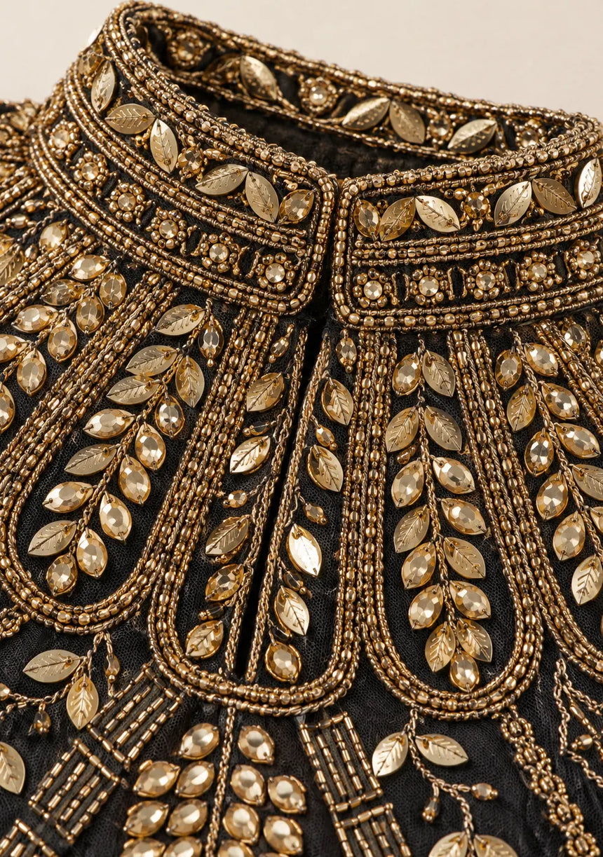 ibBan Embellished Net Beaded Neckwear - Ela