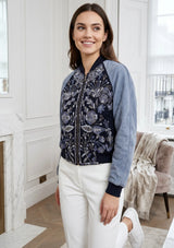 ibBan Hand Embroidered Leather Sleeve Winter Jacket | Premium Designer Outerwear - Dolly