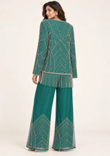 ibBan Women’s  Beaded Jacket and Pant Set - Zarina