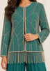 ibBan Women’s  Beaded Jacket and Pant Set - Zarina