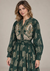 ibBan Embellished Lurex Long Dress with Metallic - Varsha