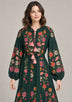 ibBan Floral Embroidered Maxi Dress with Tassel - Ravila