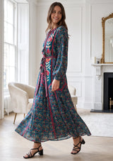 ibBan Women’s Printed Cotton Long Dress - Rifa