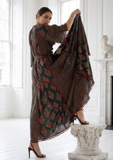 ibBan Women’s Printed Cotton  Long Dress One Size -Shyana