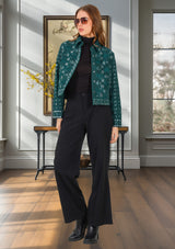 ibBan Women's Winter Hand Embroidered Jacket | Luxury Designer - Inshi