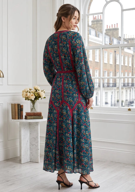 ibBan Women’s Printed Cotton Long Dress - Rifa