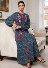 ibBan Women’s Printed Cotton Long Dress - Rifa