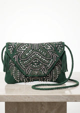 ibBan Embellished Canvas Crossbody Wallet Bag -  Masum