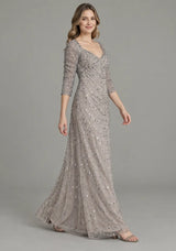 ibBan Women’s Party Long Dress with Hand Embroidery -Sobia