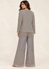 ibBan Women’s  Beaded Jacket and Pant Set - Zarina