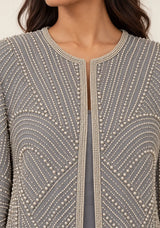 ibBan Women’s  Beaded Jacket and Pant Set - Zarina