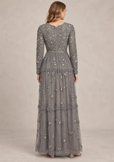 ibBan Women’s Party Long Dress with Hand Embroider -Raneem