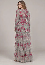 Women’s Party Dress with Hand Embroidery - Naegiza