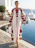 Women's Hand Embroidered Cotton Maxi Dress Round Neck - Gypsy