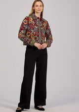 ibBan Women's Luxury Hand Embroidered Winter Jacket -Rio