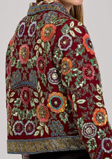 ibBan Women's Luxury Hand Embroidered Winter Jacket -Rio