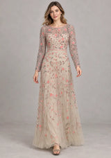 Women’s Party Long Dress with Hand Embroidery - Firdaso