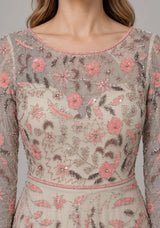 Women’s Party Long Dress with Hand Embroidery - Firdaso