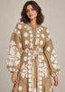 ibBan Floral Print Cotton Maxi Dress with Tassel Tie - Ayat