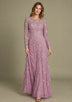 Women’s Net Long Dress with Floral Hand Embroidery-Arzoo