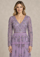 ibBan Women’s Party Long Dress with Hand Embroider -Raneem