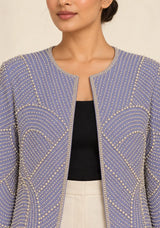 ibabn Women’s Hand Beaded Fringe Jacket - Amaya