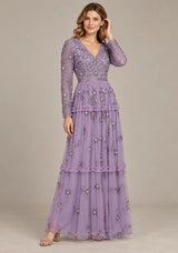 ibBan Women’s Party Long Dress with Hand Embroider -Raneem