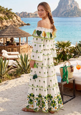 Women's Cotton Maxi Dress Bardot - Sharbi