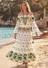 Women's Cotton Maxi Dress Bardot - Sharbi