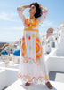 Women's Hand Embroidered Cotton Maxi Dress V-Neck - Sara