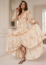 bBan Hand Embroidered Long Maxi Dress - Efnan Long dress