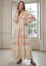 bBan Hand Embroidered Long Maxi Dress - Efnan Long dress