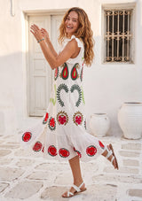 Vestido largo de algodón para mujer - Zaara