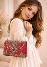Bolso de lona bordado para mujer - Lehnga