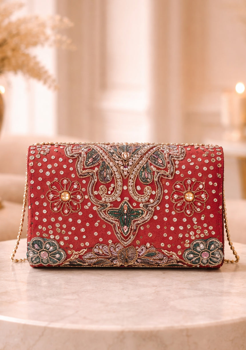 Bolso de lona bordado para mujer - Lehnga