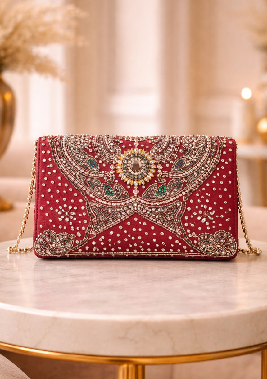 Bolso de lona bordado para mujer - Lehnga