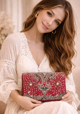 Bolso de lona bordado para mujer - Lehnga