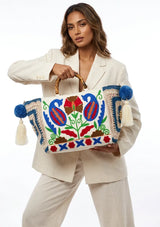 ibBan Women's Hand Embroidered Tote Bag - Miruna