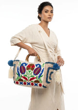 ibBan Women's Hand Embroidered Tote Bag - Miruna
