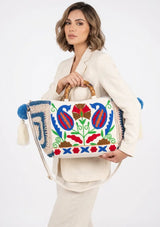 ibBan Women's Hand Embroidered Tote Bag - Miruna