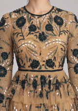 Women’s Party Dress with Hand Embroidery - Naegiza